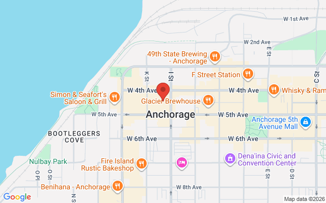 Map of Anchorage Downtown