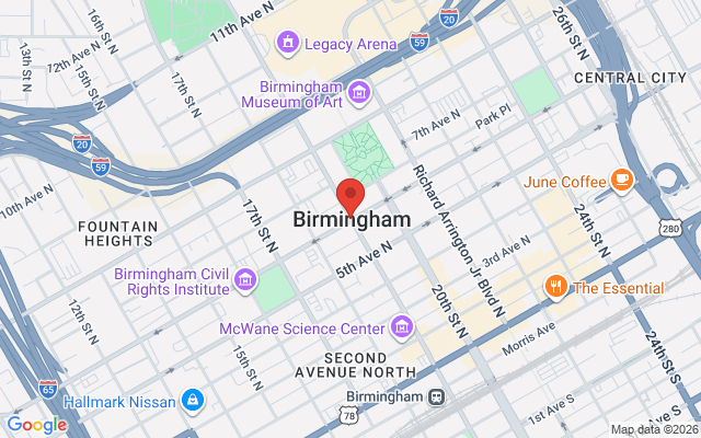 Map of Birmingham Financial Center