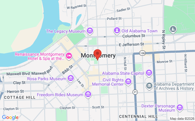 Map of Montgomery Capitol Hub