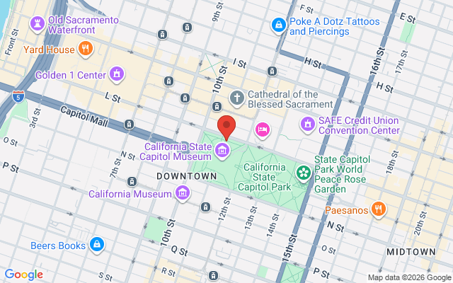 Map of Sacramento Downtown