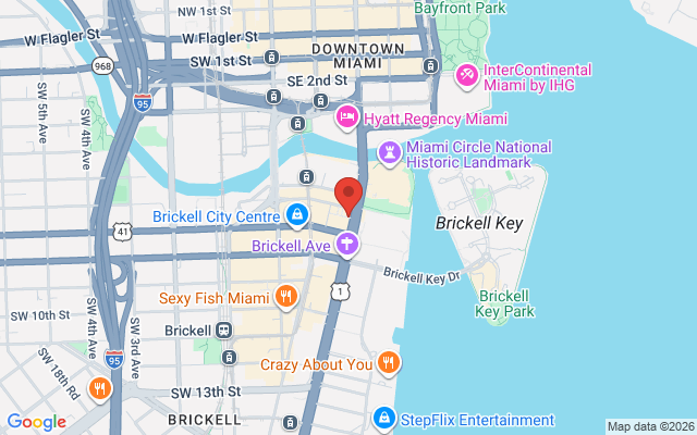 Map of Miami Brickell