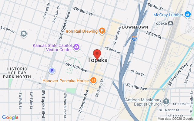 Map of Topeka Capitol