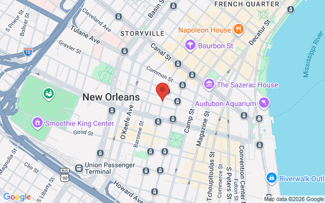 Map of New Orleans Canal