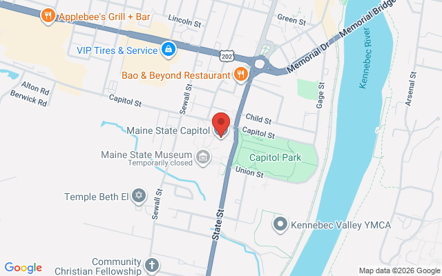 Map of Augusta Capitol St