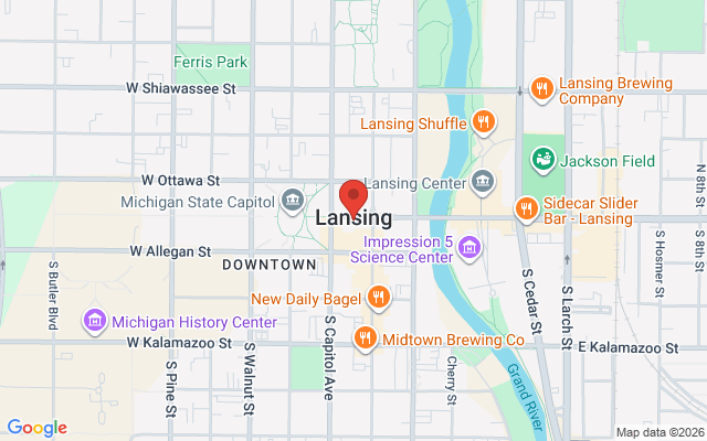 Map of Lansing Capitol