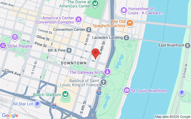 Map of St Louis Broadway