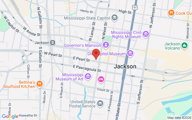 Map of Jackson Capitol