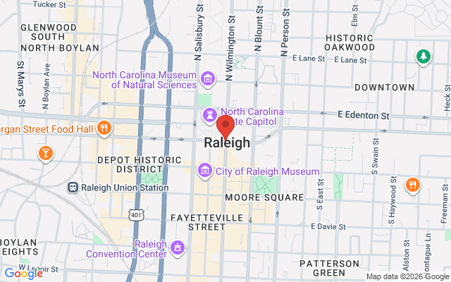 Map of Raleigh Capitol Sq