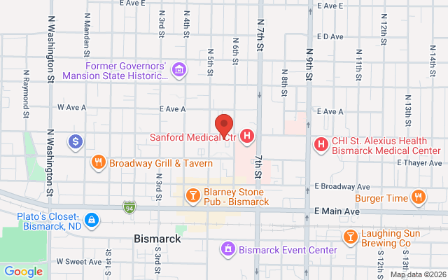 Map of Bismarck Main