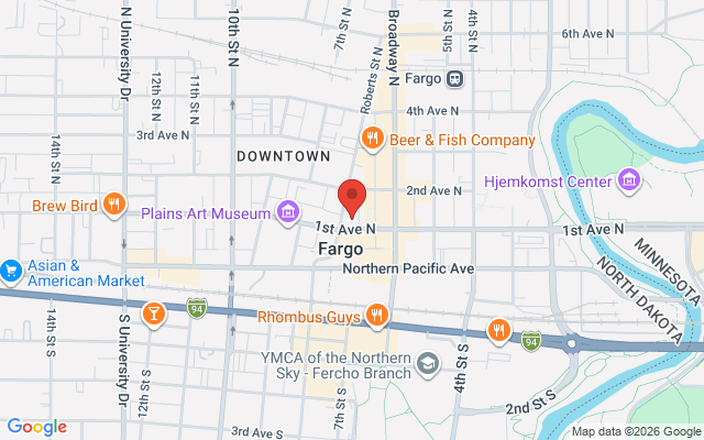 Map of Fargo Center