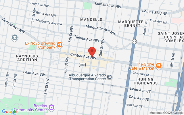 Map of Albuquerque Hub