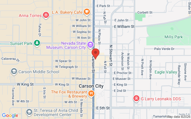 Map of Carson City Main