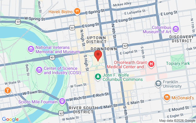Map of Columbus Broad St