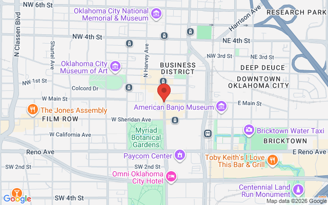 Map of Oklahoma City Main