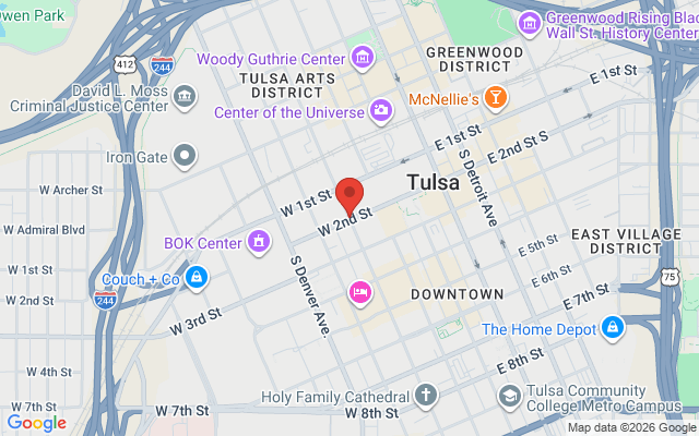 Map of Tulsa Hub