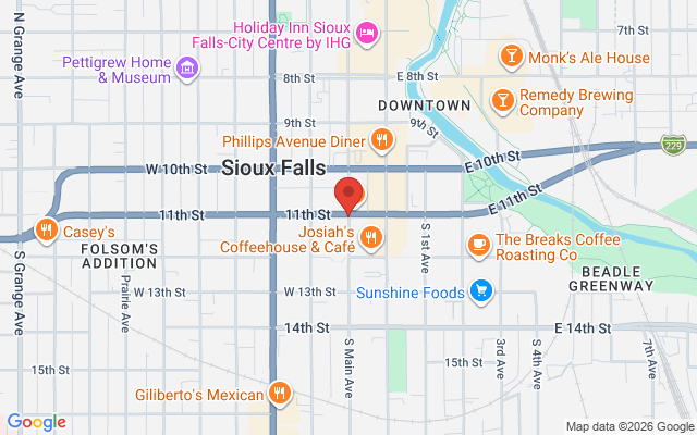 Map of Sioux Falls Hub