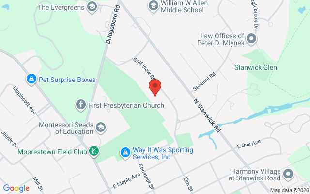 Map of Moorestown Main Street