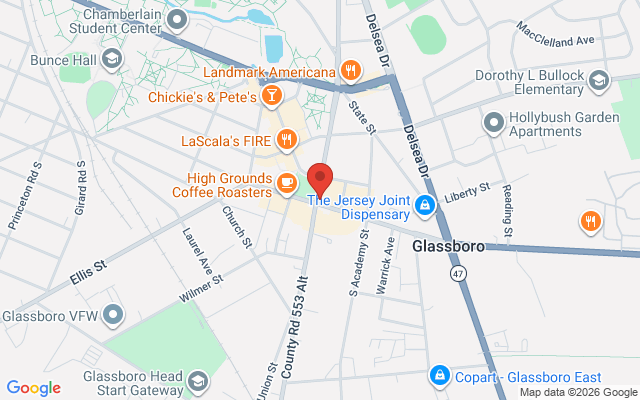 Map of Glassboro Town Square