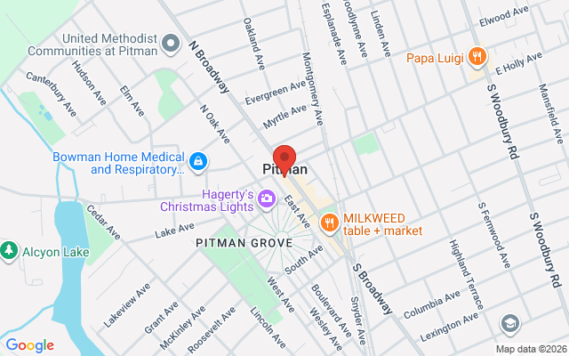 Map of Pitman Broadway Center