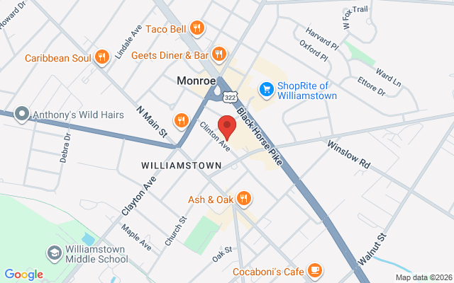 Map of Williamstown Center