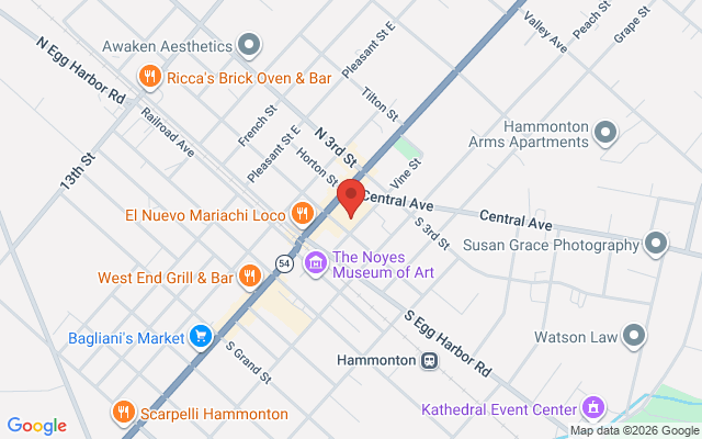 Map of Hammonton Downtown