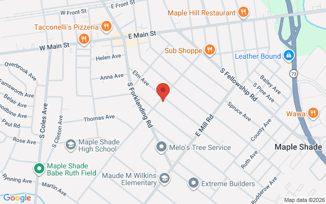 Map of Maple Shade Main