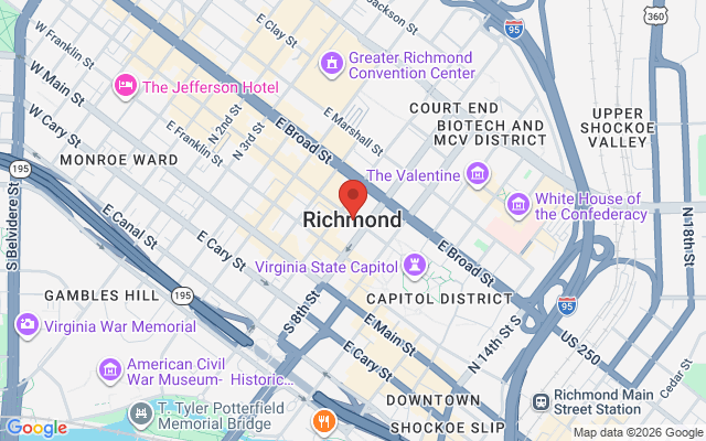 Map of Richmond Capitol