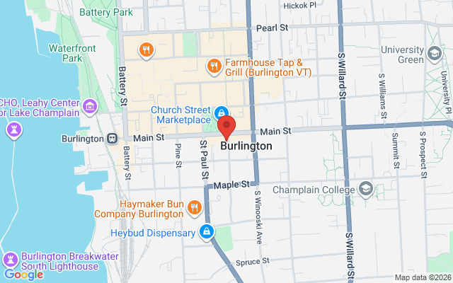 Map of Burlington Waterfront