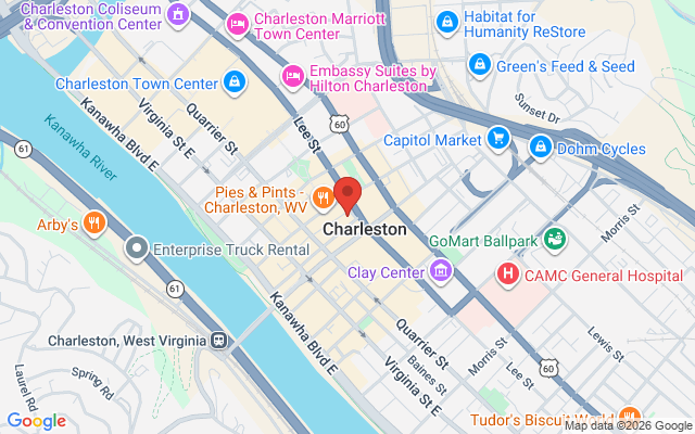 Map of Charleston Capitol St
